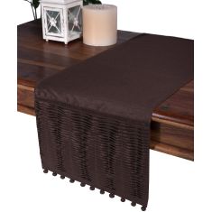 τραβέρσα  (40cm X 170cm)  3819 πλισέ καφέ 6978000002235 SilkFashion |  Τραπεζομάντηλα στο espiti