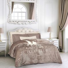 GREENWICH POLO CLUB ΚΟΥΒΕΡΤΑ FLEECE ΥΠΕΡΔΙΠΛH 3490 TAUPE |  Κουβέρτες Βελουτέ Υπέρδιπλες στο espiti