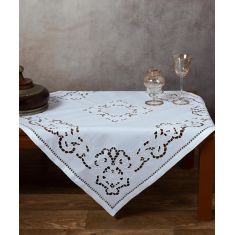 Χειροποίητο κοφτό πετσετάκι 02 (60cm x 60cm) λευκό 6978000002810 SilkFashion |  Τραπεζομάντηλα στο espiti