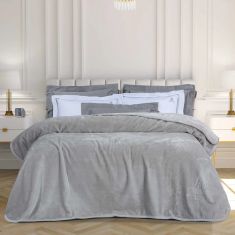 GREENWICH POLO CLUB ΚΟΥΒΕΡΤΑ VELOUR ΜΟΝΗ ESSENTIAL 3442 LIGHT GREY |  Κουβέρτες Βελουτέ Υπέρδιπλες στο espiti