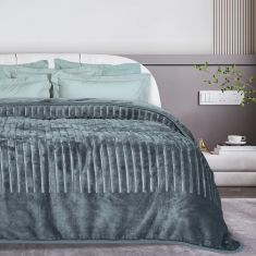 DAS HOME ΚΟΥΒΕΡΤΑ VELOUR MONH 1349 DARK GREY |  Κουβέρτες Βελουτέ Υπέρδιπλες στο espiti