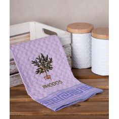 Σετ 12 τεμαχίων ποτηρόπανα γκοφρέ (50cm x 70cm) λιλά γλάστρα RHODES 6978000004411 SilkFashion |  Πετσέτες Κουζίνας στο espiti