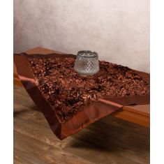 Σατέν καρέ 6134 (85cm x 85cm) καφέ 6978000004937 SilkFashion |  Τραπεζομάντηλα στο espiti