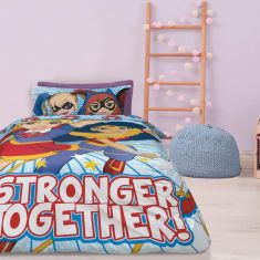 SUPER HERO GIRLS 5005 ΣΕΤ ΣΕΝΤΟΝΙΑ ΜΟΝΑ ΓΑΛΑΖΙΟ, ΚΟΚΚΙΝΟ |  Σεντόνια Παιδικά στο espiti