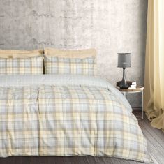 DAS HOME ΣΕΤ ΠΑΠΛΩΜΑΤΟΘΗΚΗ ΥΠΕΡΔΙΠΛΗ HAPPY FLANNEL 9639 GREY, TAUPE |  Παπλωματοθήκες Υπέρδιπλες στο espiti