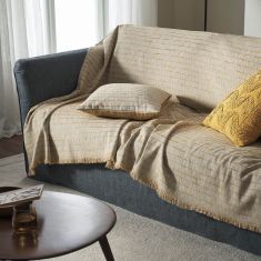 Ριχτάρι Διθέσιου 180x250cm GOFIS HOME  Leaf Gold 148/04 |  Ριχτάρια στο espiti