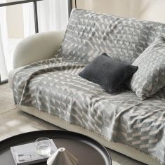 Ριχτάρι Πολυθρόνας 180x180cm GOFIS HOME  Weed Grey 156/07 |  Ριχτάρια στο espiti