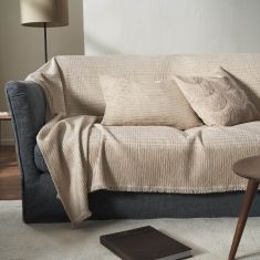 Ριχτάρι Τριθέσιου 180x310cm GOFIS HOME  Beige 160/06 |  Ριχτάρια στο espiti