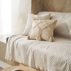 Ριχτάρι Τετραθέσιου 180x350cm GOFIS HOME  Ori Natural Beige 401/06 |  Ριχτάρια στο espiti