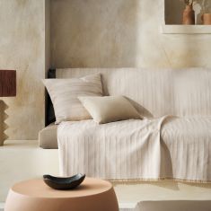 Ριχτάρι Τετραθέσιου 180x350cm GOFIS HOME  Laurel Hemp Beige 731/04 |  Ριχτάρια στο espiti