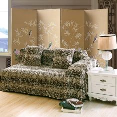 ΡΙΧΤΑΡΙΑ leopard (180cm x 180cm) καφέ 6978000000041 SilkFashion |  Ριχτάρια στο espiti