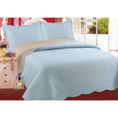 ΚΟΥΒΕΡΛΙ σετ (220cm x 240cm + 2 x 50cm x 70cm) φύλλο sky 6978000000848 SilkFashion |  Κουβερλί Υπέρδιπλα στο espiti