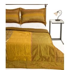 ΚΟΥΒΕΡΛΙ σετ (220cm x 240cm + 2 x 50cm x 70cm) TAJ MAHAL χρυσό 6978000000934 SilkFashion |  Κουβερλί Υπέρδιπλα στο espiti