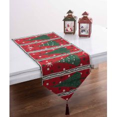 χριστουγεννιάτικη τραβέρσα (45cm x 170cm) xmastree 6978000001429 SilkFashion |  Χριστουγεννιάτικα Τραπεζομάντηλα  στο espiti