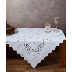 Χειροποίητο κοφτό πετσετάκι 07 (60cm x 60cm) λευκό 6978000002817 SilkFashion |  Τραπεζομάντηλα στο espiti