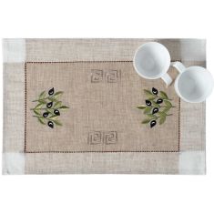 Ντουζίνες (12 τεμάχια) σουπλά 2625 (35cm x 45cm) μαύρη ελιά 6978000003513 SilkFashion |  Σουπλά στο espiti