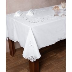 Χειροποίητο τραπεζομάντηλο 800a (160cm x 300cm) λευκό 6978000004965 SilkFashion |  Τραβέρσες  στο espiti