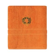 Πετσέτα Προσώπου ( 50cm x 100cm ) Πορτοκαλί με στεφάνι 5206978159749 SilkFashion |  Πετσέτες Κουζίνας στο espiti
