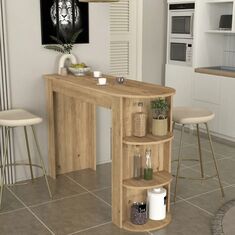 Τραπέζι μπαρ Vigne Megapap χρώμα sepet oak 150x51,6x101,8εκ. |  Τραπέζια στο espiti