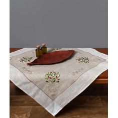 Τραπεζοκαρέ 2625 (135cm x 135cm) κόκκινη ελιά 6978000003504 SilkFashion |  Τραπεζομάντηλα στο espiti