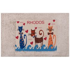 Πατάκι γάτα Ρόδος (50cm x 80cm) 6978000004158 SilkFashion |  Πατάκια Μπάνιου στο espiti