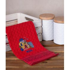 Σετ 12 τεμαχίων ποτηρόπανα γκοφρέ (50cm x 70cm) κόκκινο εκκλησία KOS 6978000004269 SilkFashion |  Πετσέτες Κουζίνας στο espiti