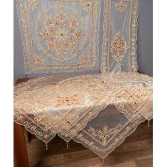 Σετ 7 τεμαχίων (85cm x 85cm, 40cm x 110cm, 130cm x 130cm, 2x38cm x 38cm, 2x55cm x 55cm) NG-031 Χρυσό 5206978162572 SilkFashion |  Καρέ στο espiti