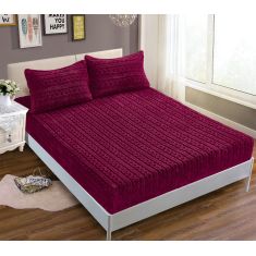 Σεντόνι fleece braid (160cm x 200cm ) μπορντώ 5206978163531 SilkFashion |  Σεντόνια Υπέρδιπλα / King Size στο espiti