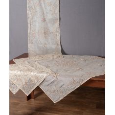 Τραπεζοκαρέ (125cm x 125cm) Ερατώ Ivory 5206978161780 SilkFashion |  Τραπεζομάντηλα στο espiti