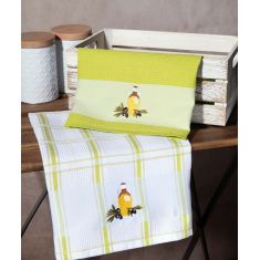 Σετ 2 τεμαχίων ποτηρόπανα (50cm x 70cm) μπουκάλι πράσινο 6978000002988 SilkFashion |  Πετσέτες Κουζίνας στο espiti