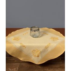 Ροτόντα 3741 (90cm) κίτρινη 6978000003453 SilkFashion |  Τραπεζομάντηλα στο espiti