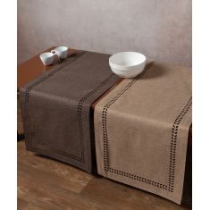 τραβέρσα (45cm x 170cm) bg18 καφέ/άμμου 5206978155642 SilkFashion |  Τραπεζομάντηλα στο espiti