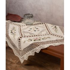 Τραπεζομάντηλο ροκοκό και πλεκτό (170cm x 170cm) 3509 6978000004017 SilkFashion |  Τραπεζομάντηλα στο espiti