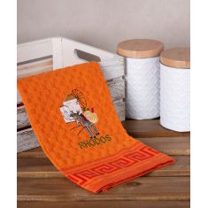 Σετ 12 τεμαχίων ποτηρόπανα γκοφρέ (50cm x 70cm) πορτοκαλί γαίδαρος RHODES 6978000004402 SilkFashion |  Πετσέτες Κουζίνας στο espiti
