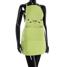 Ολόσωμη ποδιά BG23a (50cm x 70cm) πράσινη χρωματιστή ελιά KOS 6978000004743 SilkFashion |  Ποδιές - Πιάστρες στο espiti