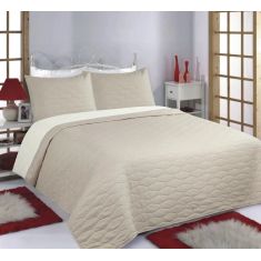 ΚΟΥΒΕΡΛΙ σετ (170cm x 220cm + 1 x 50cm x 70cm) RUBY beige/ivory 5206978074356 SilkFashion |  Κουβερλί Υπέρδιπλα στο espiti