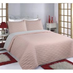 ΚΟΥΒΕΡΛΙ σετ (170cm x 220cm + 1 x 50cm x 70cm) RUBY pink/grey 5206978074394 SilkFashion |  Κουβερλί Υπέρδιπλα στο espiti