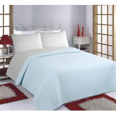 ΚΟΥΒΕΡΛΙ σετ (220cm x 240cm) BONES sky blue/ grey 5206978074646 SilkFashion |  Κουβερλί Υπέρδιπλα στο espiti