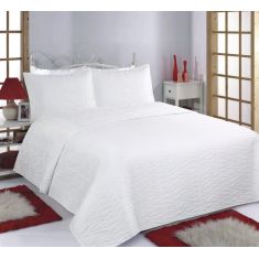 ΚΟΥΒΕΡΛΙ σετ (240cm x 260cm + 2 x 50cm x 70cm) WAVES  MICROSATIN ivory 5206978075308 SilkFashion |  Κουβερλί Υπέρδιπλα στο espiti