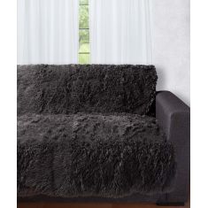 Διακοσμητικό μαλλιαρό ριχτάρι 5336 (145cm x 195cm) ανθρακί 5206978075230 SilkFashion |  Ριχτάρια στο espiti