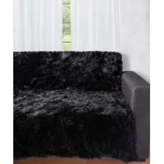 Διακοσμητικό μαλλιαρό ριχτάρι 5336 (145cm x 195cm) μαύρο 5206978075247 SilkFashion |  Ριχτάρια στο espiti