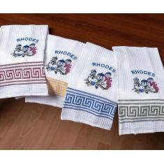 Σετ 12 τεμαχίων ποτηρόπανα (45cm x 65cm) εκκλησία RHODES 5206978169045 SilkFashion |  Πετσέτες Κουζίνας στο espiti