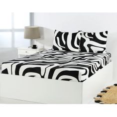 Fleece σεντόνι με λάστιχο και μαξιλαροθήκες (160cm x 200cm + 30cm) design 3 5206978083006 SilkFashion |  Σεντόνια Υπέρδιπλα / King Size στο espiti