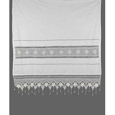 κουρτίνα 027 (140cm x 260cm) λευκό με τούνελ 6978000001063 SilkFashion |  Ετοιμες κουρτίνες με σχέδιο στο espiti