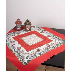 χριστουγεννιάτικο καρέ (90cm x 90cm) λευκός ’ι Βασίλης 6978000001298 SilkFashion |  Χριστουγεννιάτικα Τραπεζομάντηλα  στο espiti