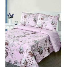 ΚΟΥΒΕΡΛΙ σετ (220cm x 240cm + 2 x 50cm x 70cm) 5305 ρόζ 6978000000844 SilkFashion |  Κουβερλί Υπέρδιπλα στο espiti