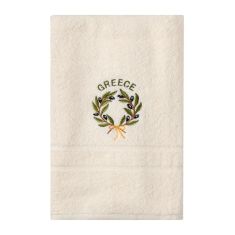 Πετσέτα Σώματος ( 70cm x 140cm ) Εκρού με στεφάνι GREECE 5206978160080 SilkFashion |  Πετσέτες Κουζίνας στο espiti