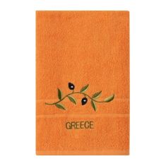 Πετσέτα Σώματος ( 70cm x 140cm ) Πορτοκαλί με κλαδί GREECE 5206978160097 SilkFashion |  Πετσέτες Κουζίνας στο espiti