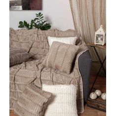 ΡΙΧΤΑΡΙΑ stripe (180cm x 180cm) μπέζ 5206978071867 SilkFashion |  Ριχτάρια στο espiti