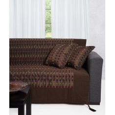 ΡΙΧΤΑΡΙΑ 602 πουά (150cm x 180cm) καφέ 6978000000128 SilkFashion |  Ριχτάρια στο espiti